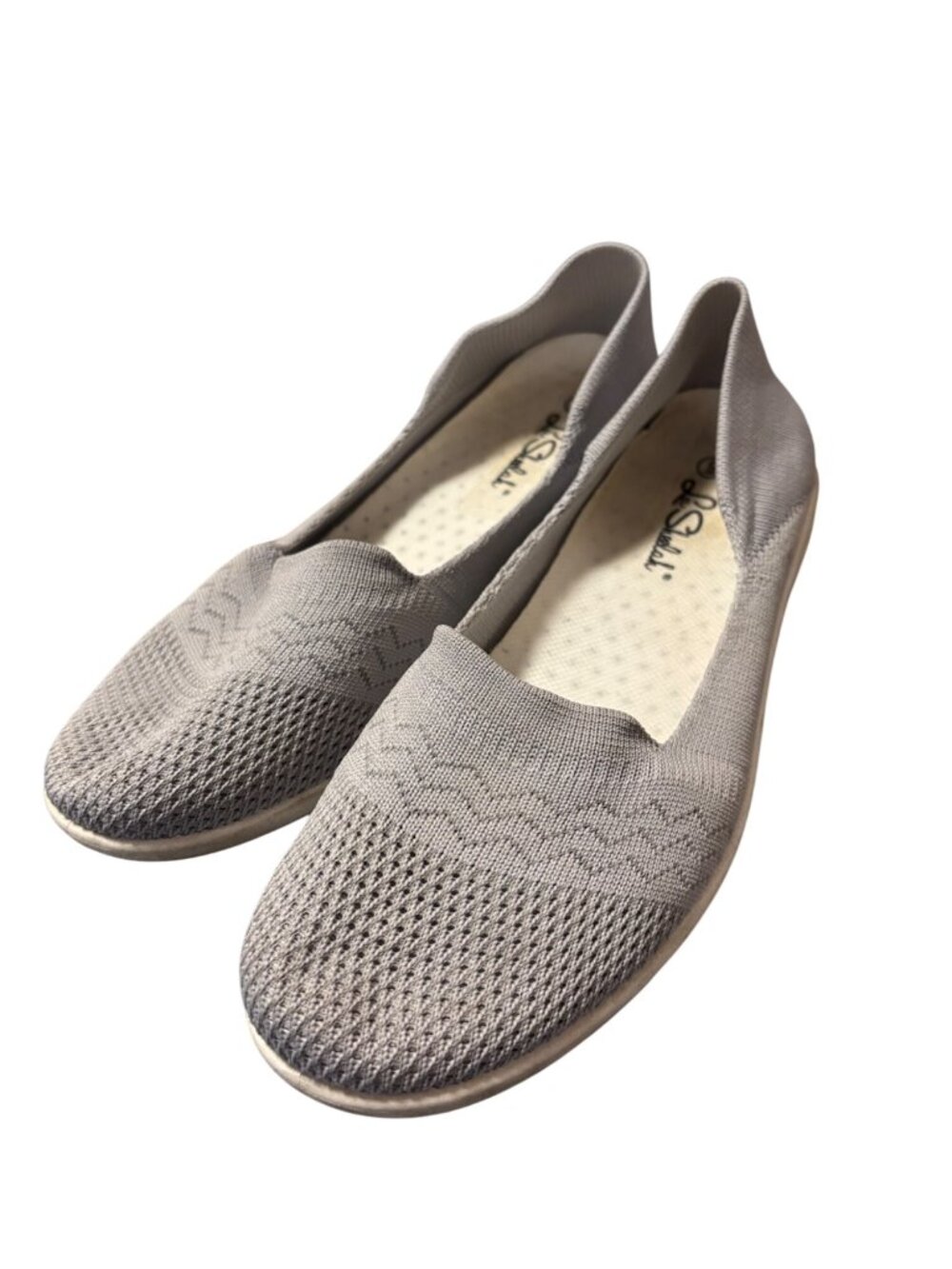 La Sheelah Knit Slip On Casual Shoes Sz 9 Round Toe Breathable Comfort Travel
